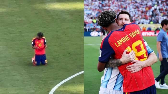 Lamine Yamal Peluk Messi
